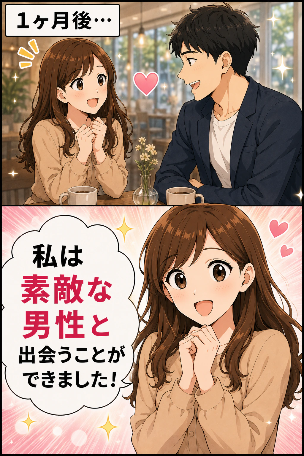 私は素敵な男性と出会うことができました！